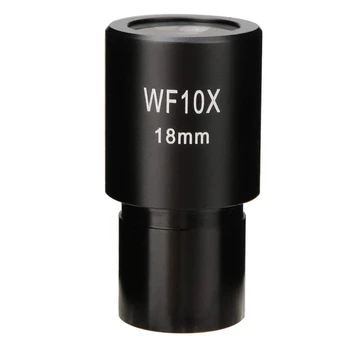 10X עינית מיקרוסקופ אופטי רחב זווית עדשות מתאם שדה 18mm מקצועי עינית עדשה סטנדרטית