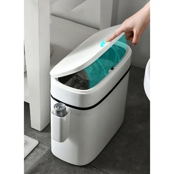 12L שירותים פחי אשפה לחץ על סוג אשפה ביתיים עמיד למים בפח האשפה תיבת אחסון במטבח אשפה פחי נייר סל