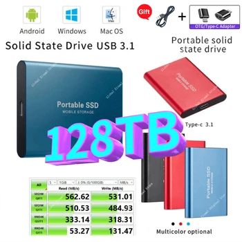 1TB נייד SSD 2TB קיבולת גבוהה USB/סוג C-ממשק מהיר מיני דיסק קשיח חיצוני דיסק קשיח עבור מחשבים ניידים/שולחניים/ניידים
