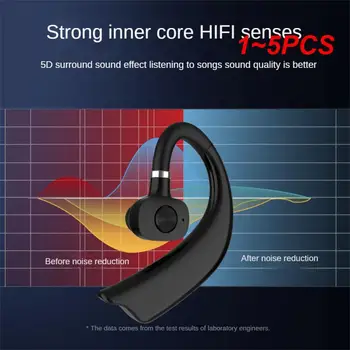 1~5PCS אוזניות אלחוטיות 5.0 אוזניות סטריאו HiFi עמיד למים עסקים אוזניות אוזניה דיבורית עם מיקרופון עבור