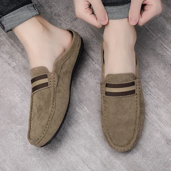 2023 קיץ החדש בסגנון אחד-רגל סמי-טריילר נעליים מזדמנים בבית Baotou Doudou נעליים