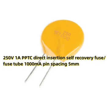 20PCS 250V 1A PPTC ישירה הכנסה עצמית התאוששות נתיך/נתיך צינור 1000mA pin מרווח 5 מ 