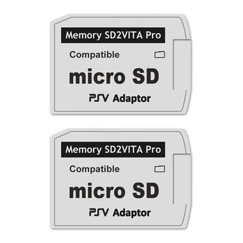 2X Sd2vita 5.0 מתאם כרטיס הזיכרון,עבור PS ויטה PSVSD Micro-SD מתאם עבור PSV 1000/2000 PSTV FW 3.60 Henkaku Enso מערכת