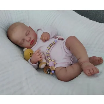 48cm היילוד בובות תינוק רך ונעים הגוף ישן לולו חי 3D העור עם נראים לעין ורידים באיכות גבוהה בעבודת יד בובה