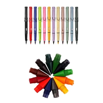 5/12PCS צבעוני נצח העט ניתן למחיקה נצח עט Inkless עט סקיצה עיפרון ללא חידוד ציור צביעה 96BA