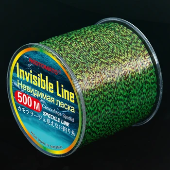 500m Monofilament בלתי חוט דיג 3D ניילון ביוני הבחינו Fluorocarbon מצופה Speckle קו קרפיון אצות כלי דיג פסקה