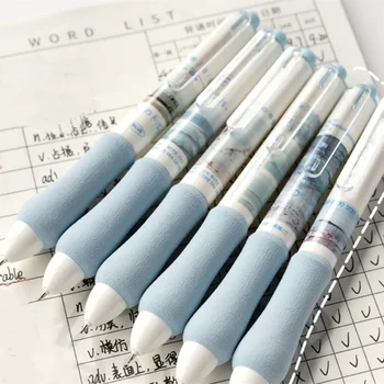 6pcs פשטות ג 'ל עט קוריאני אופנה יצירתי האוקיינוס סדרת כלי כתיבה עט ג' ל 0.5 מ ' דיו שחור אלבום עט תלמיד אספקה