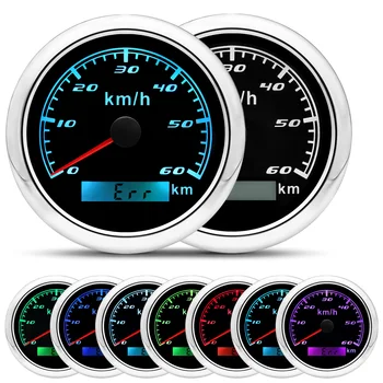 7Color LED 85MM המכונית GPS מד מהירות 60 ק 