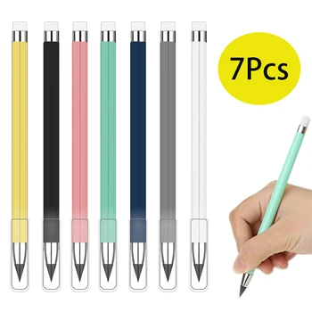 7Pcs Inkless עפרונות לשימוש חוזר Inkless עיפרון אינסוף נצח עיפרון לכתיבה ציור למשרד בית הספר למשפחה אספקה