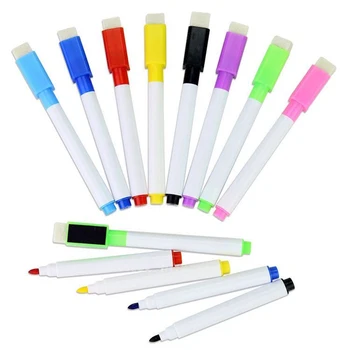 8 צבעים ניתן למחיקה מגנטי מחיק עט סימון לוח טוש גיר זכוכית קרמיקה המשרד אמנות בבית הספר מרקר כתיבה