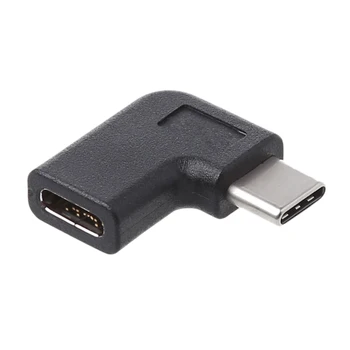 90 ° זווית ישרה USB 3.1 Type C זכר ונקבה USB-C ממיר מתאם