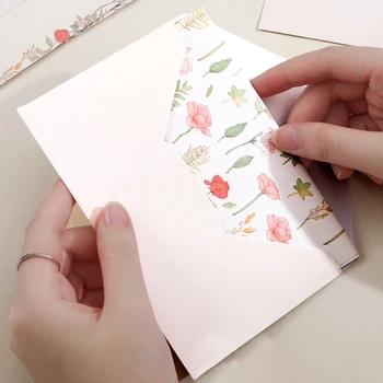 9pcs Kawaii מעטפות נייר המכתבים סט מסיבת חתונה הזמנה DIY גלויה מתנה מעטפות עבור חברה קוריאנית נייר מכתבים של Office