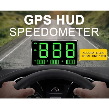 C80 דיגיטלי המכונית האד תצוגה עילית GPS מד מהירות מד מהירות מעל למהירות אזהרה