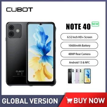 Cubot הערה 40 דק טלפון חכם ליבת אוקטה 6.56 Inch HD 12GB RAM+256GB ROM טלפון נייד 50MP 5200mAh אנדרואיד 13 4G הסלולר