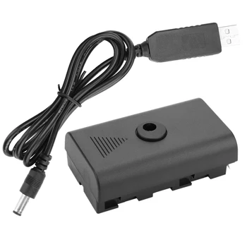 DC מצמד דמה סוללה+5V USB כבל עבור Sony NP F550 F570 F770 F750 F970 F990 עם כבל USB