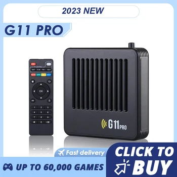 G11 Pro 4K וידאו באיכות HD, קונסולת משחק 2.4 G 256GB בקר אלחוטי Emuelec4.3 S905X2 כפול מערכת המשפחה Gamebox מובנה 60000 המשחק