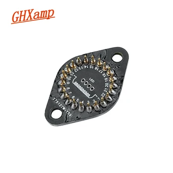 GHXAMP IV-17 ניאון בעל הזוהר צינור שעון שקע VFD שסתום Plug-in בסיס עבור אודיו דיגיטלי שעון Diy אביזרים 1PC