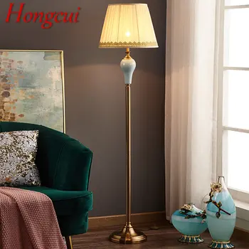 Hongcui קרמיקה הרצפה מנורת LED עמעום מודרני יצירתי האופנה האמריקאי עומד אור הביתה הסלון לחדר השינה