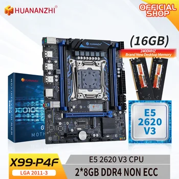HUANANZHI X99 P4F LGA 2011-3 XEON לוח האם X99 עם Intel E5 2620 V3 עם 2*8G DDR4 NON-ECC Memory קומבו קיט סט NVME