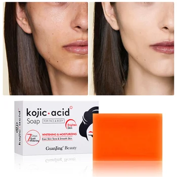 Kojic Acid טיפוח העור סבון לשטוף את הפנים עם קצף ניקוי עמוק לחות סבון בעבודת יד קוריאנית לתקן כתמים כהים להאיר עור
