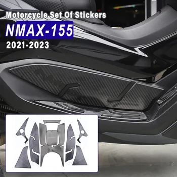 NMAX155 2021-2023 אביזרים עבור ימאהה N-MAX155 N MAX155 אופנוע סט של מדבקות מדבקה הברך אחיזה סיבי פחמן Anti-scratch