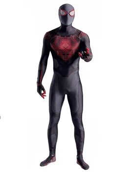PS5 מיילס מוראלס ספיידרמן טק מתקדם החליפה תחפושת Cosplay Superhero מערער Bodysuits סרבל ספנדקס תחפושת ליל כל הקדושים