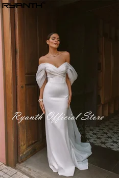 Ryanth פשוט זול את הכתף מתוקה נדן Mermiad שמלות חתונה רשמית כלה גדל 2024 רכבו דה מורי õhtukleit