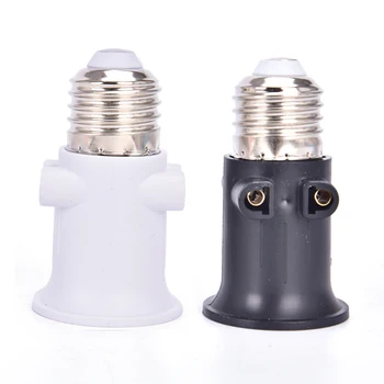 איכות גבוהה 1 PC PBT חסין אש הנורה E27 מתאם מנורה מחזיק בסיס שקע המרה עם האיחוד האירופי Plug