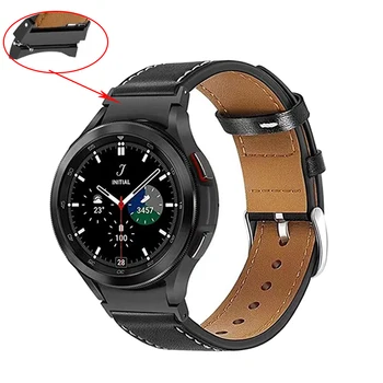 אין פערים רצועת עור לסמסונג גלקסי לצפות 5/פרו/4/קלאסי 44mm 40mm 46mm 42mm smartwatch החגורה צמיד קוראה Watch4 הרצועה.