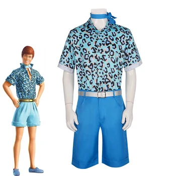 בביר קן Cosplay חליפה כחולה 2023 סרט פנטזיה להתחפש לתחפושת מבוגרים נמר חולצה חצי מכנסיים מסיבת ליל כל הקדושים Beachwear
