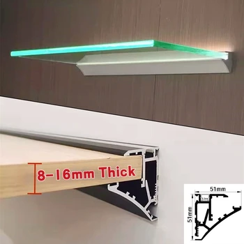 בלתי נראה אחסון מדף LED אלומיניום פרופיל ארון שכבה ערוץ להתאים 8-16 מ 