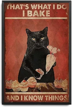 בציר פח סימן חתול זה מה שאני עושה אני אופה ואני יודע דברים חתול שחור חתול חתול בציר חתולים מתנה גן ברים בתי קפה