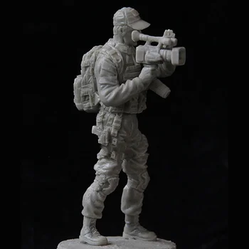 בקנה מידה 1/35 שרף דמות חייל דגם קומנדו הצלם GK דוגמנות צעצוע לא מורכב ולא צבוע DIY דיורמה
