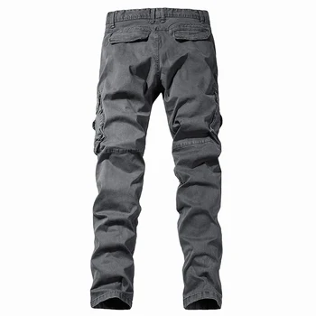 גברים של סתיו וחורף מטען מכנסיים צבא טקטי מכנסיים מזדמנים רב-מטען בכיס מכנסי טרנינג רחוב אופנה