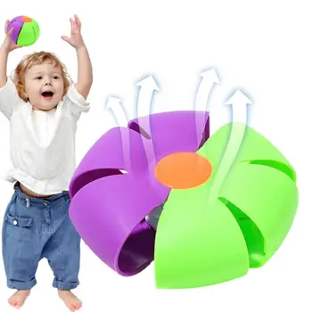 הדיסק המעופף הכדור עם אורות צבעוניים צעצועים יצירתי אלסטי צעד על הכדור עף הכדור של ילדים מקפצים צעצועים בחוץ