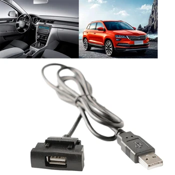 המכונית RCD510 RNS315 רדיו USB ממשק להאריך כבל מתאם עבור סקודה אוקטביה שינוי אנדרואיד-GPS כפתור Headunit לוח