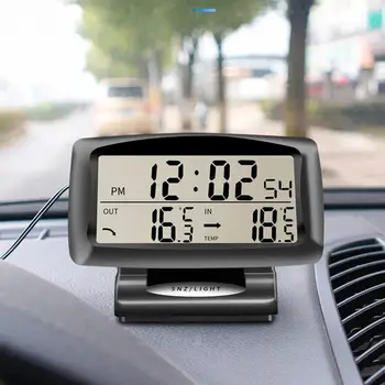 המכונית מדחום דיגיטלי אלקטרוניים רכב שעון Mini LCD עמיד למים חיצוניים מקורה נוח חיישן טמפרטורה מכוניות כלים