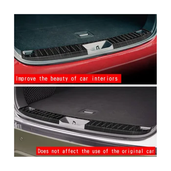 המכונית פגוש אחורי מובנה למאסף המטען Anti-Scratch שומר אביזרי רכב עבור מאזדה CX60 2022 2023 שחור 2PCS