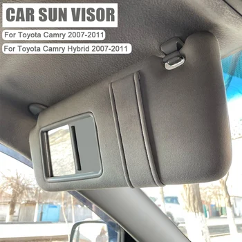 הפנים המכונית מגן השמש עם מראת איפור שמשיה אחסון רצועת קליפים ערכת אוטומטי ארגונית אביזרים עבור טויוטה קאמרי 2007-2011