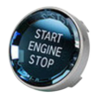 הפנים המכונית מתג כיסוי קריסטל אחד-המפתח מנוע להתחיל כפתור עצירה מדבקה לקצץ ב. מ. וו - 3/5 סדרה E70 E90 E60 כסף