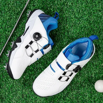 הרכש החדש גולף הדרכה לזוגות שחור לבן כושר נעלי ספורט נשים מהר לשרוך קוצים גולף נעלי גברים אנטי להחליק הליכה נעליים