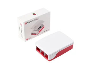 הרשמי פטל Pi מקרה עבור Raspberry Pi 5, Built-in מאוורר קירור, אדום/לבן צבע מתאים עבור Raspberry Pi 5