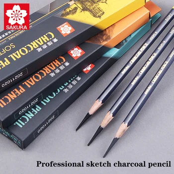 יפן סאקורה עיפרון פחם סקיצה אומנות החליפה רך, בינוני, קשה פחמן סקיצה ציור עיפרון מקצועי ציוד אמנות כתיבה