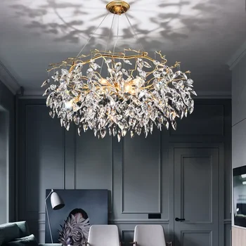 מסנוור מנגו עלה LED התקרה נברשות החיים המודרניים חדר האוכל התליון המנורה עיצוב הבית תלוי אור הברק גופי