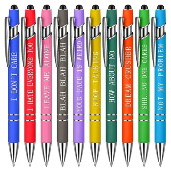 מעודד את העט מעודד עט כדורי סט 10 חלקים מעוררי השראה עטים כדוריים מוטיבציה ציטוט עטים עם מצופים