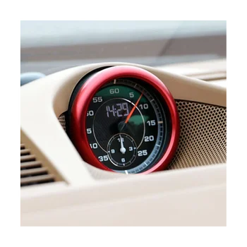 מצפן טבעת שעון סטופר לקצץ הטבעת אביזרי רכב עבור פורשה Panamera 911 קאיין Macan,שחור