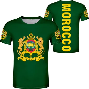 מרוקאי הדגל הלאומי הדפסת החולצה T עבור גברים אופנה 3D מרוקו תבנית שרוול קצר מנופחים חולצה פנאי O-צוואר טי