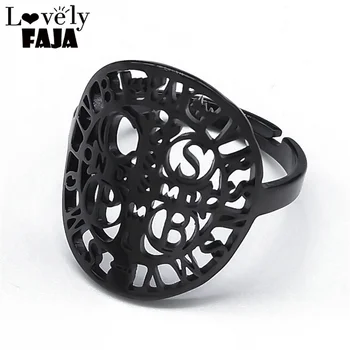 סנט בנדיקט CSPB צלב טבעת מתכווננת עבור נשים גברים נירוסטה צבע שחור גותי האצבע טבעות תכשיטים מתנות RRRXXXXS03