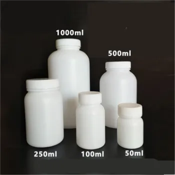 פלסטיק לבן רחב הפה בקבוק עם הכיסוי פנימי,מגיב בקבוק 100מ 