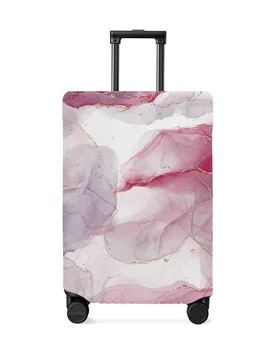 צבעי מים שיש ורוד המטען כיסוי למתוח את המזוודה מגן מטען אבק Case כיסוי עבור 18-32 אינץ נסיעות המזוודה תיק